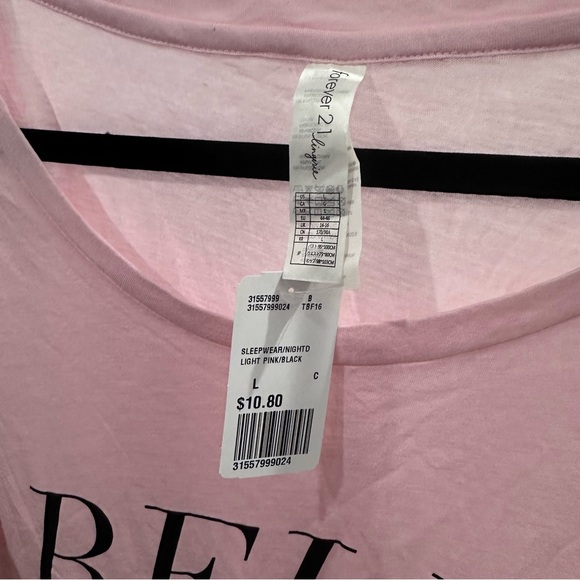 Forever 21 Pink Chemise with 'Belle of the Ball' Print - Picture 2 of 3